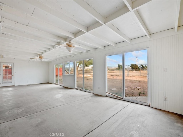 14435 Hopi Rd, Apple Valley, CA 92307 - unfurnished sunroom with beam ceiling