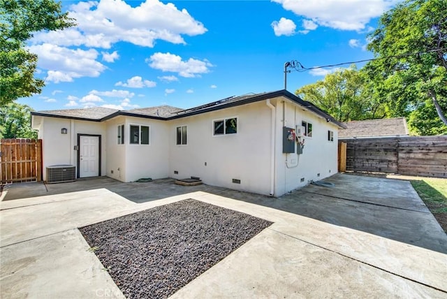 217 N Sacramento, Willows, CA 95988 - rear view of property with a patio area, crawl space, stucco siding, and central AC unit
