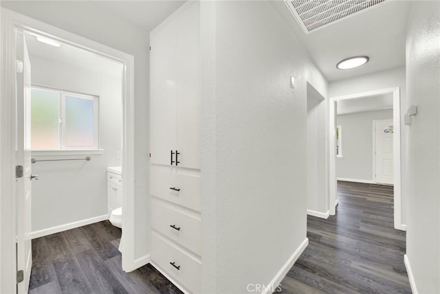217 N Sacramento, Willows, CA 95988 - hallway with dark wood finished floors and baseboards