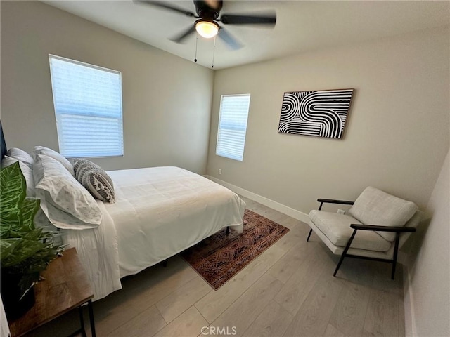2209 W Glendon Way, Alhambra, CA 91803 - bedroom featuring wood finished floors, baseboards, and a ceiling fan