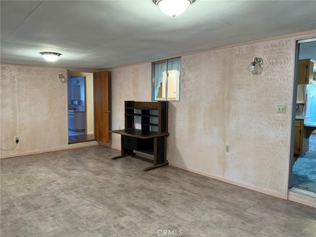 unfurnished living room with tile patterned floors