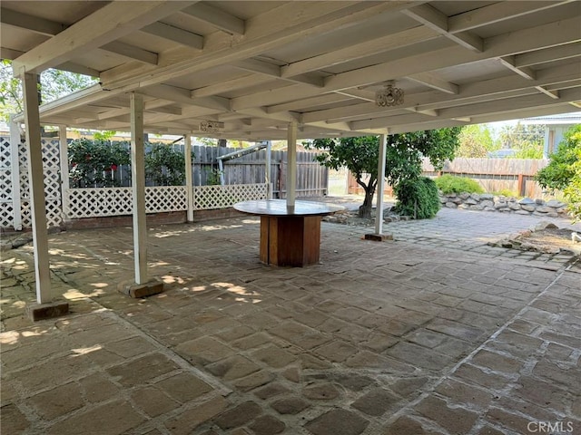 view of patio / terrace with fence