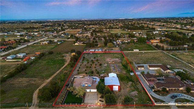 41018 40th St W, Palmdale, CA 93551 - aerial overview of property's location featuring property boundaries highlighted
