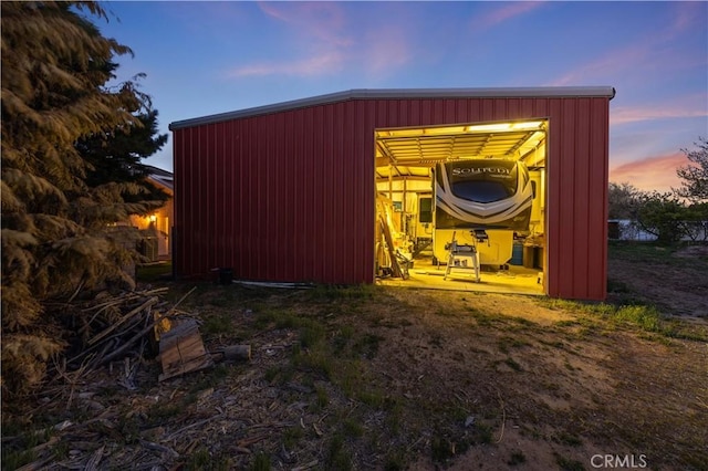 41018 40th St W, Palmdale, CA 93551 - outdoor structure at dusk with an outbuilding