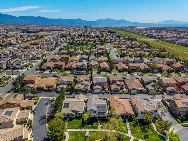5384 Palestrina Way, Fontana, CA 92336 - drone / aerial view with a residential view and a mountain view