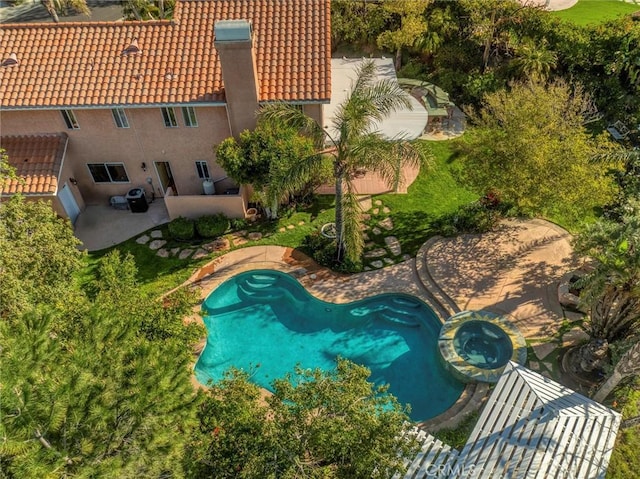 17816 Tuscan Dr, Granada Hills, CA 91344 - view of subject property featuring a pool area