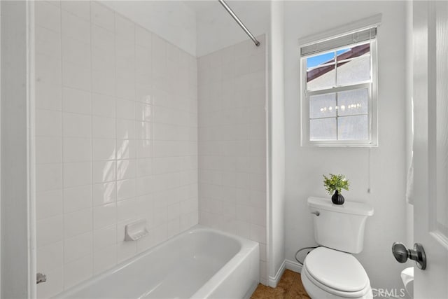 17245 Eagle Canyon Pl, San Diego, CA 92127 - full bathroom with toilet, shower / washtub combination, and baseboards