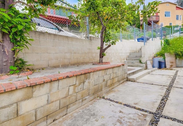 exterior space featuring fence
