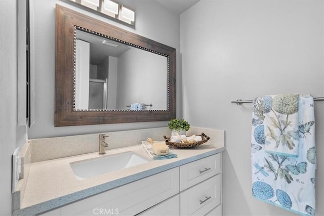 6542 Ocean Crest Dr Unit D308, Rancho Palos Verdes, CA 90275 - bathroom featuring vanity and a shower with door