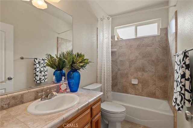 2327 Via Calle Ct, Durham, CA 95938 - bathroom with toilet, shower / bath combo with shower curtain, and vanity