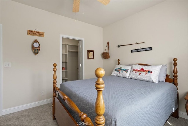 2327 Via Calle Ct, Durham, CA 95938 - bedroom featuring a closet, carpet flooring, baseboards, and a walk in closet