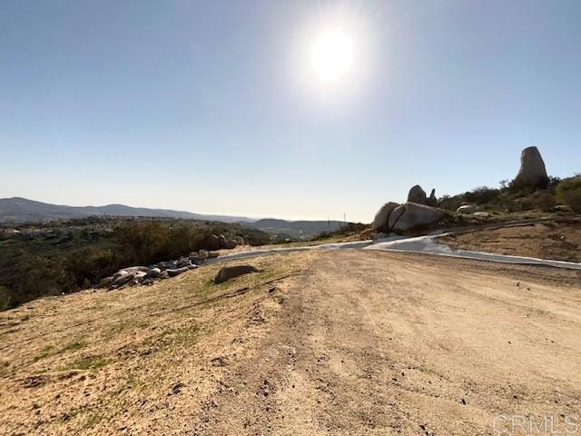 view of road featuring a mountain view