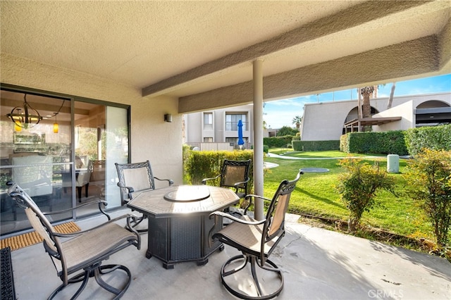 view of patio / terrace featuring outdoor dining space