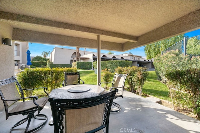 view of patio / terrace with outdoor dining area