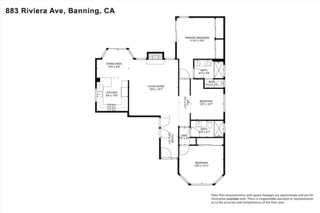 883 Riviera Ave, Banning, CA 92220 - home floor plan