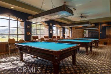 883 Riviera Ave, Banning, CA 92220 - rec room featuring billiards table and carpet flooring