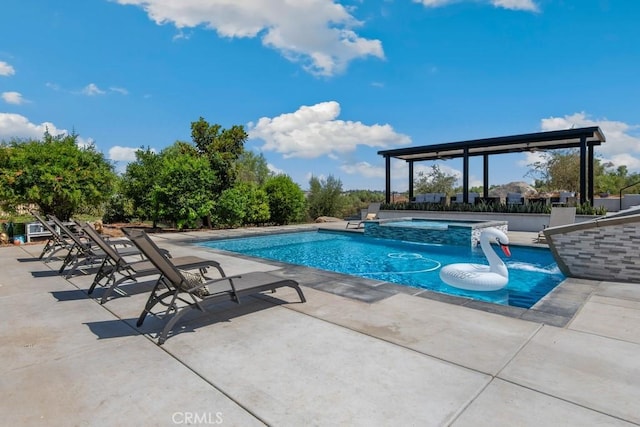 16550 Catalonia Dr, Riverside, CA 92504 - view of pool with a patio and a pool with connected hot tub