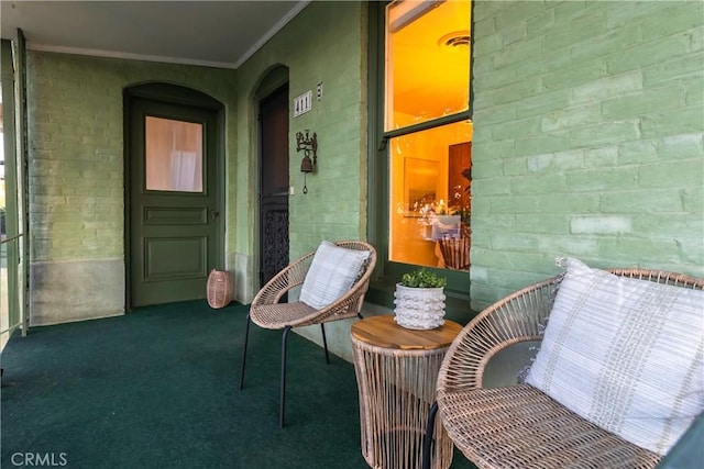 exterior space with a porch