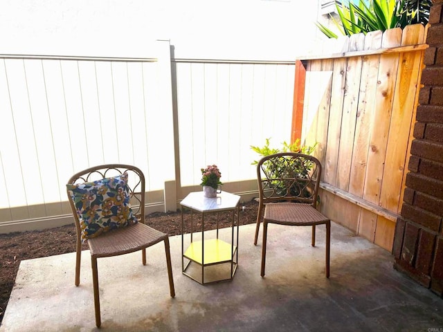 balcony featuring a patio area