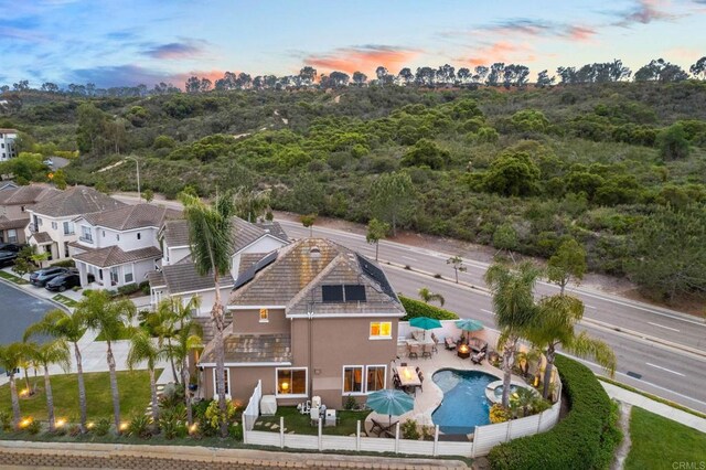 1024 Cottage Way, Encinitas, CA 92024 - bird's eye view of a pool area