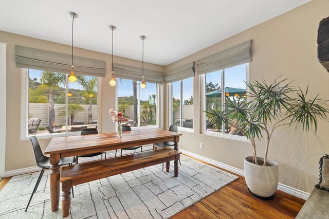 1024 Cottage Way, Encinitas, CA 92024 - dining space with baseboards and wood finished floors