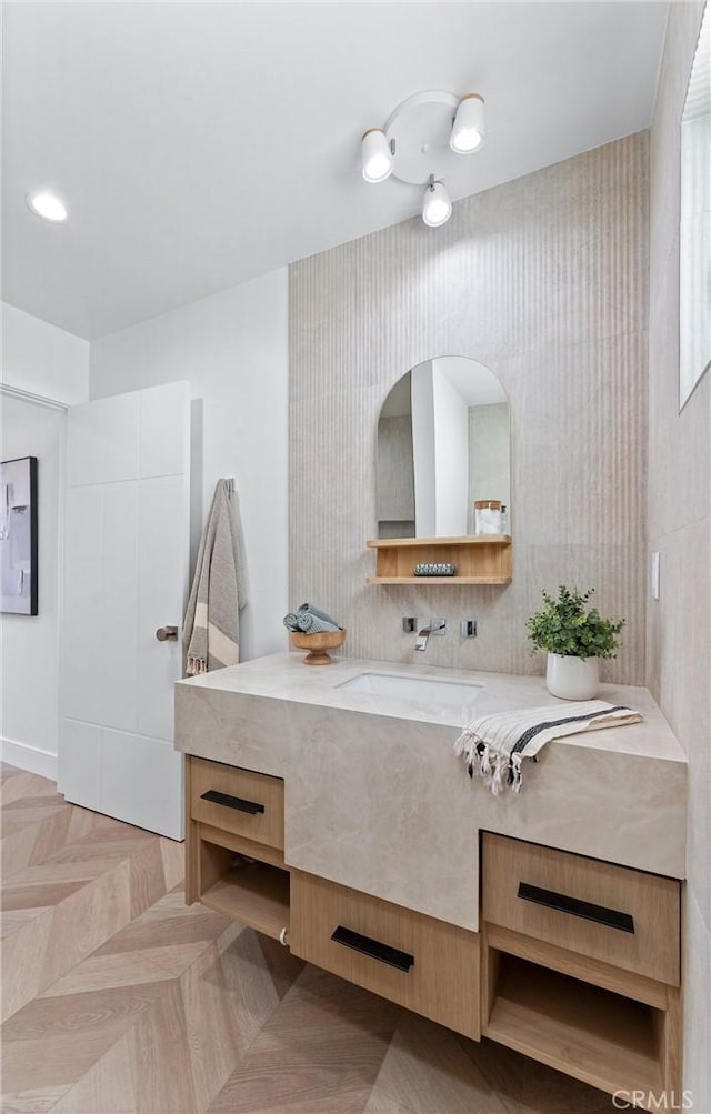 bathroom featuring vanity