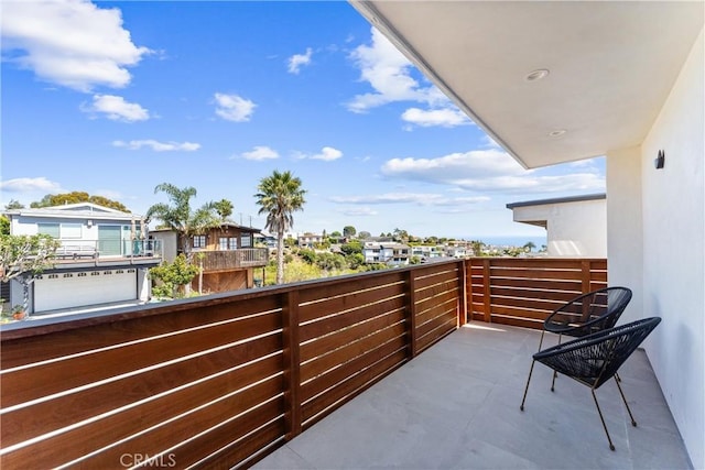 balcony with a residential view