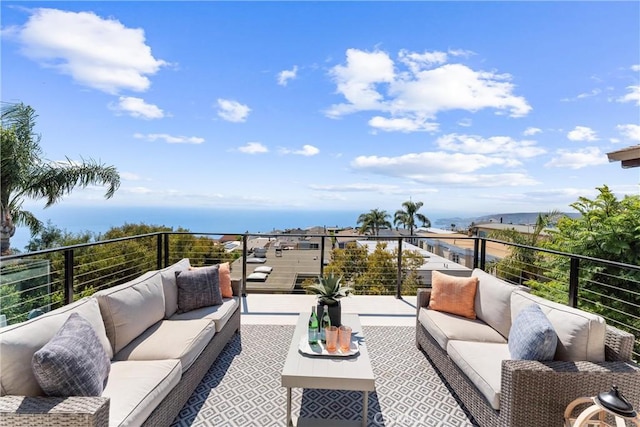balcony featuring an outdoor hangout area