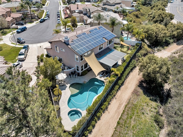 birds eye view of property featuring a residential view