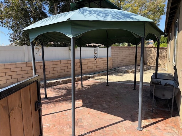 25279 Spur Branch Pl, Menifee, CA 92584 - fenced backyard featuring a gazebo and a patio