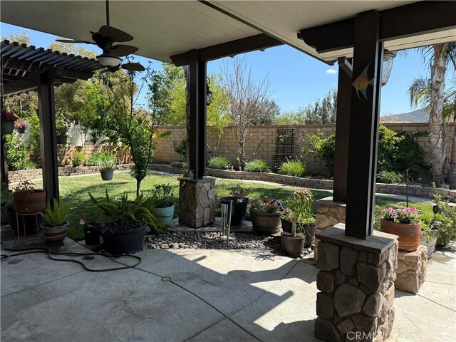 25279 Spur Branch Pl, Menifee, CA 92584 - view of patio with ceiling fan