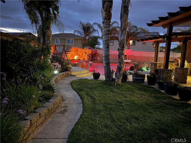 25279 Spur Branch Pl, Menifee, CA 92584 - view of yard featuring a patio area