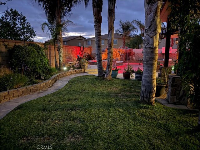 25279 Spur Branch Pl, Menifee, CA 92584 - view of yard with a patio