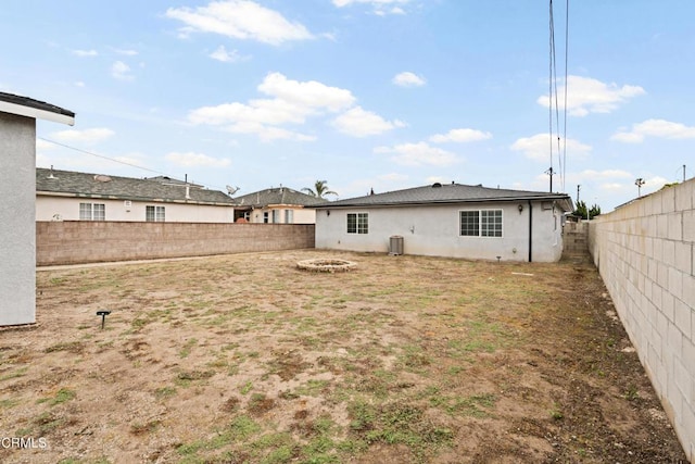 1257 S G St, Oxnard, CA 93033 - back of house featuring a fire pit, a fenced backyard, and stucco siding