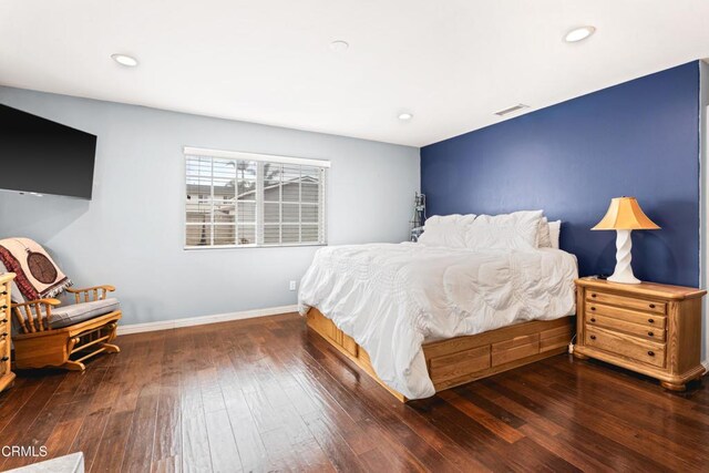 1257 S G St, Oxnard, CA 93033 - bedroom with wood-type flooring, recessed lighting, baseboards, and visible vents
