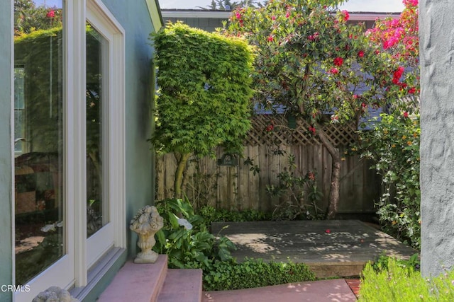 exterior space featuring fence
