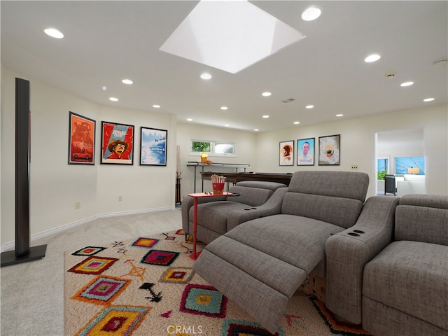 26235 Birchfield Ave, Rancho Palos Verdes, CA 90275 - cinema room with light carpet, recessed lighting, and baseboards