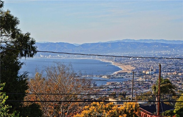 property view of water with a mountain view