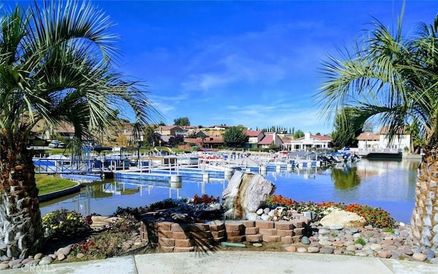 water view with a dock