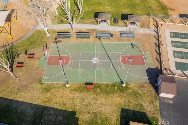 view of basketball court with community basketball court