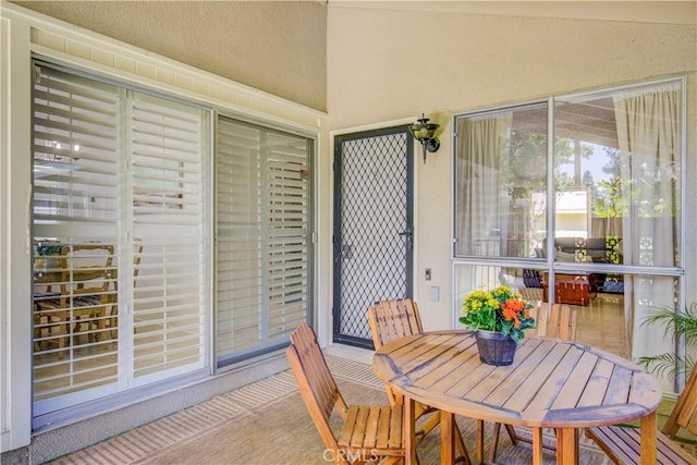 view of sunroom / solarium
