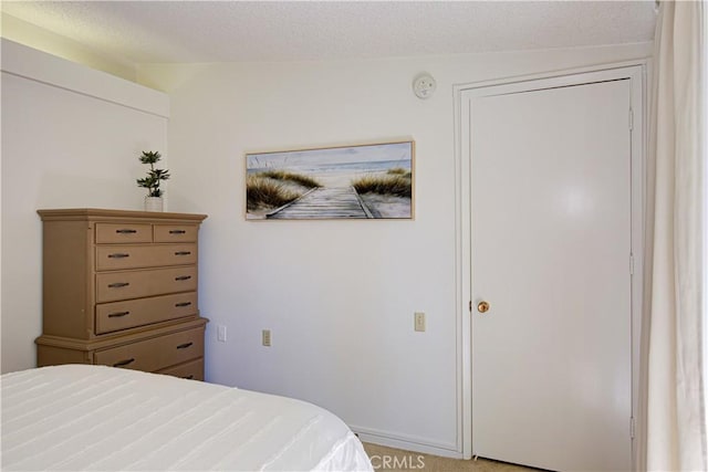 bedroom with a textured ceiling