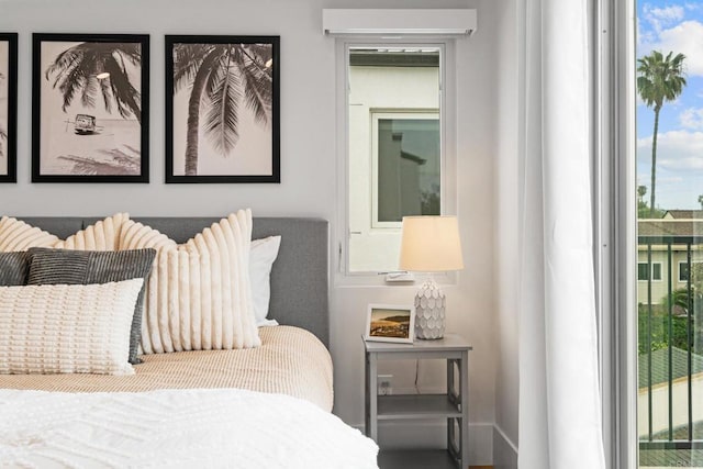 bedroom with access to outside