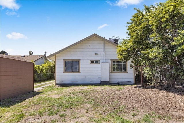 1335 N Lugo Ave, San Bernardino, CA 92404 - back of house with fence and crawl space