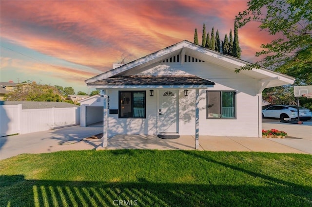 4912 Shaw Ln, Yorba Linda, CA 92886 - rear view of house featuring a porch and concrete driveway