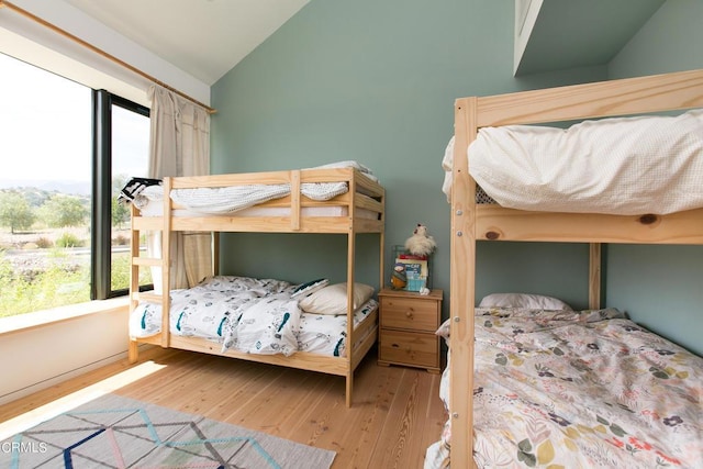 11100 Sulphur Mountain Rd, Ojai, CA 93023 - bedroom featuring wood finished floors and lofted ceiling