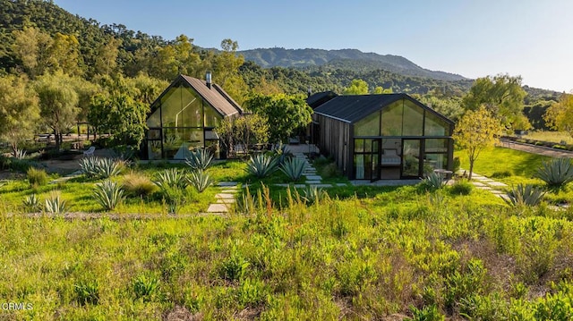 11100 Sulphur Mountain Rd, Ojai, CA 93023 - rear view of property featuring a mountain view