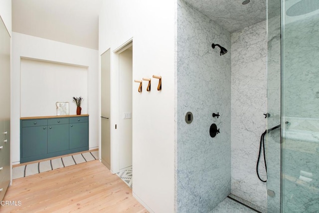 11100 Sulphur Mountain Rd, Ojai, CA 93023 - full bathroom with wood finished floors and a walk in shower