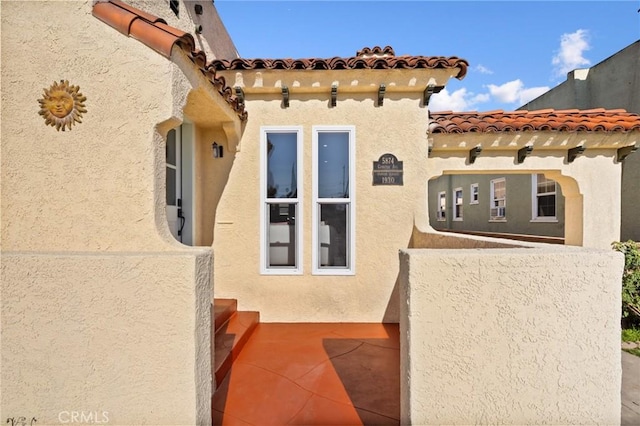 view of home's exterior featuring stucco siding