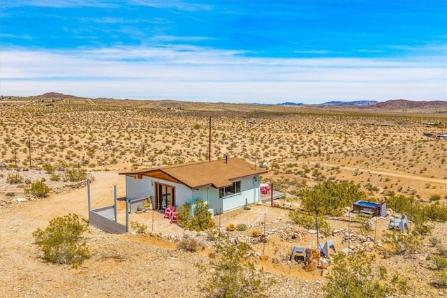 63465 Belmont St, Joshua Tree, CA 92252 - aerial view with a rural view, a mountain view, and a desert view